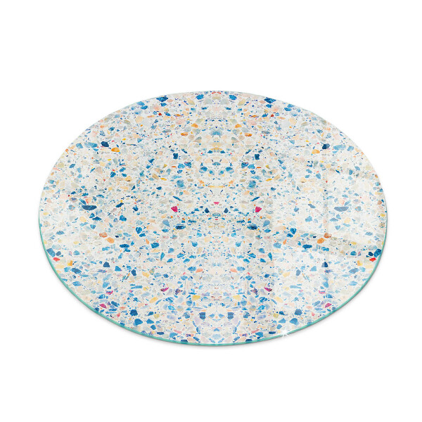 Rotundă placă de sticlă pentru șemineu Model de textură abstractă