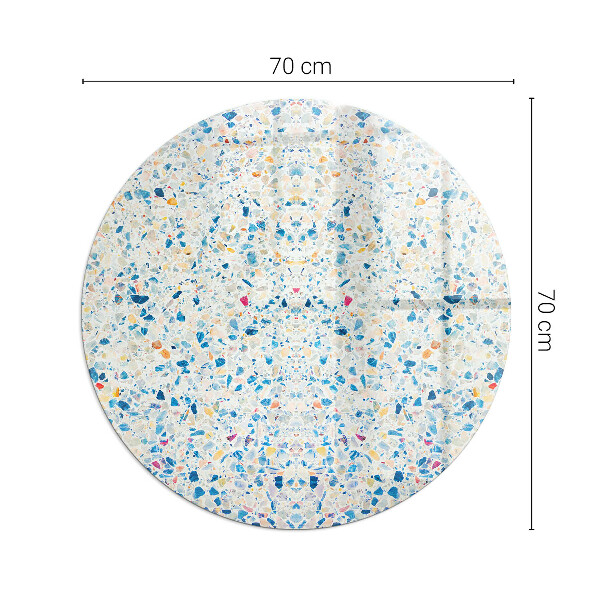 Rotundă placă de sticlă pentru șemineu Model de textură abstractă