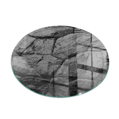 Rotundă sticlă securizată de protecție sub sobă Model de piatră naturală