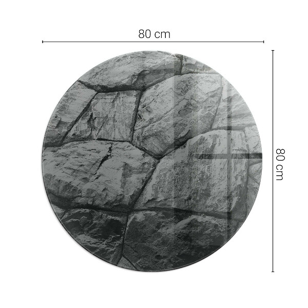Rotundă sticlă securizată de protecție sub sobă Model de piatră naturală