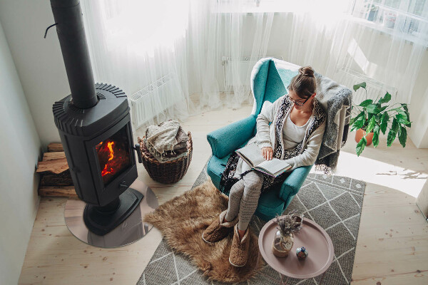 Rotundă sticlă securizată de protecție sub sobă Culoare Maro deschis