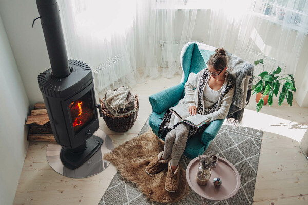 Rotundă sticlă sub șemineu Culoare roz pal