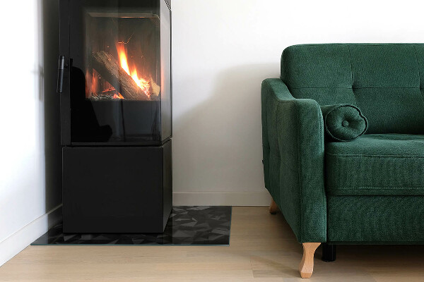 Dreptunghiulară protecție sub sobă Geometrie tridimensională