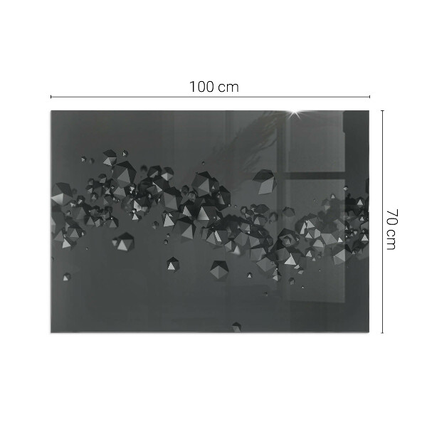Dreptunghiulară sticlă securizată protecție sub sobă Nor abstract de solide