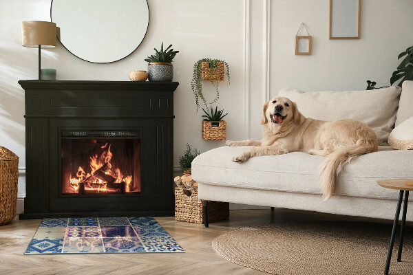 Dreptunghiulară sticlă securizată protecție sub sobă Modele de plăci ceramice