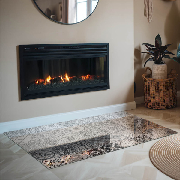 Dreptunghiulară protecție sub sobă Modele decorative de plăci