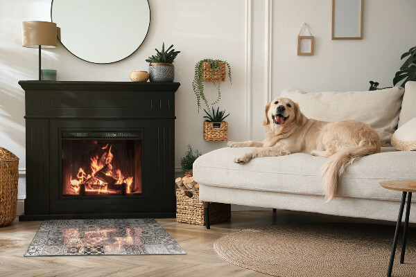 Dreptunghiulară protecție sub sobă Modele decorative de plăci