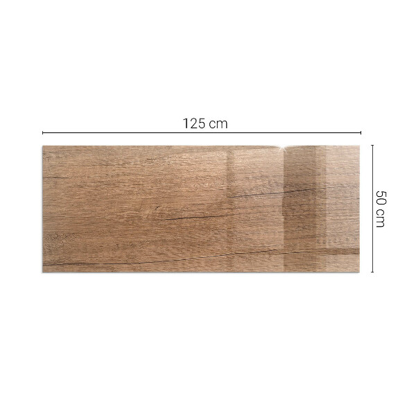 Dreptunghiulară sticlă sub șemineu Model natural din lemn