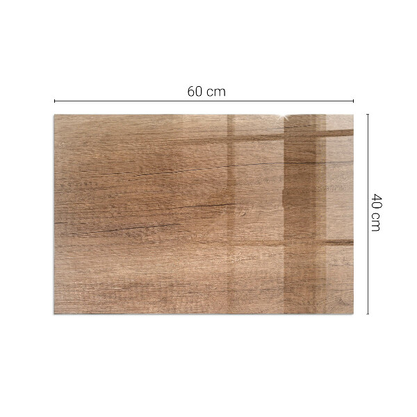 Dreptunghiulară sticlă sub șemineu Model natural din lemn