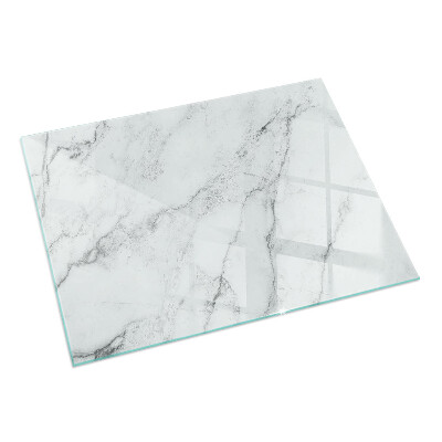 Dreptunghiulară sticlă sub șemineu Model de marmură cu vene