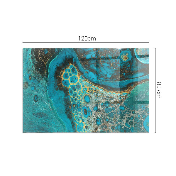 Dreptunghiulară protecție sub sobă Model organic abstract