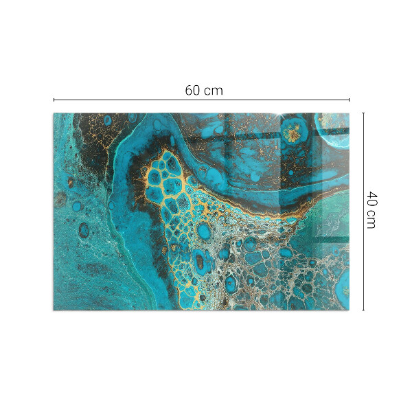 Dreptunghiulară protecție sub sobă Model organic abstract