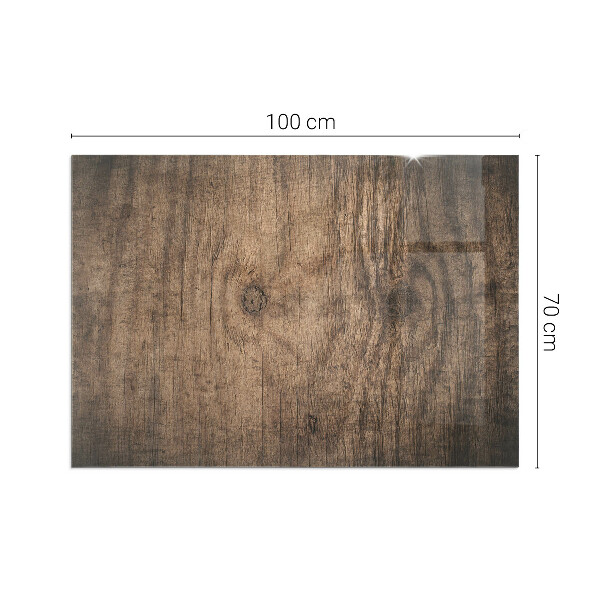 Dreptunghiulară protecție sub sobă Model natural din lemn