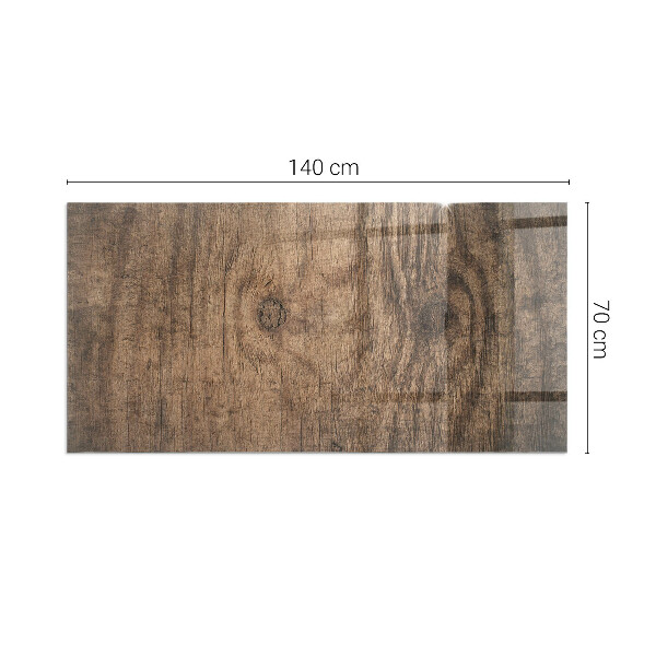 Dreptunghiulară protecție sub sobă Model natural din lemn