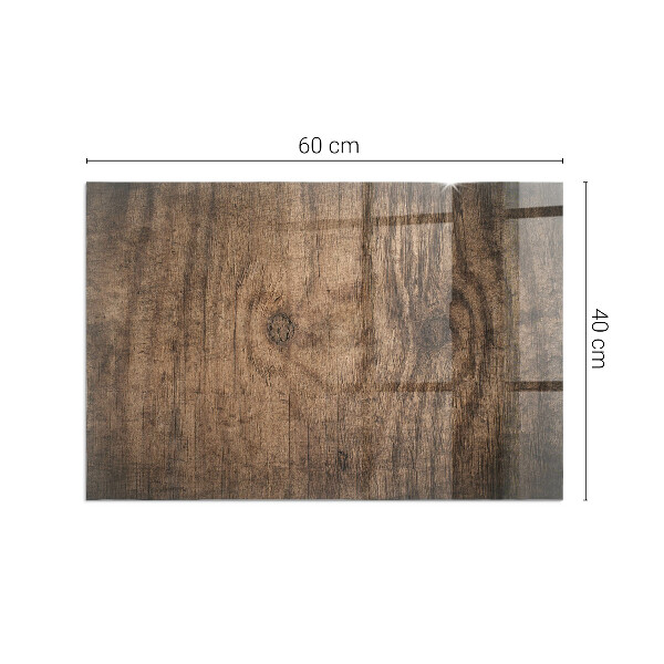 Dreptunghiulară protecție sub sobă Model natural din lemn