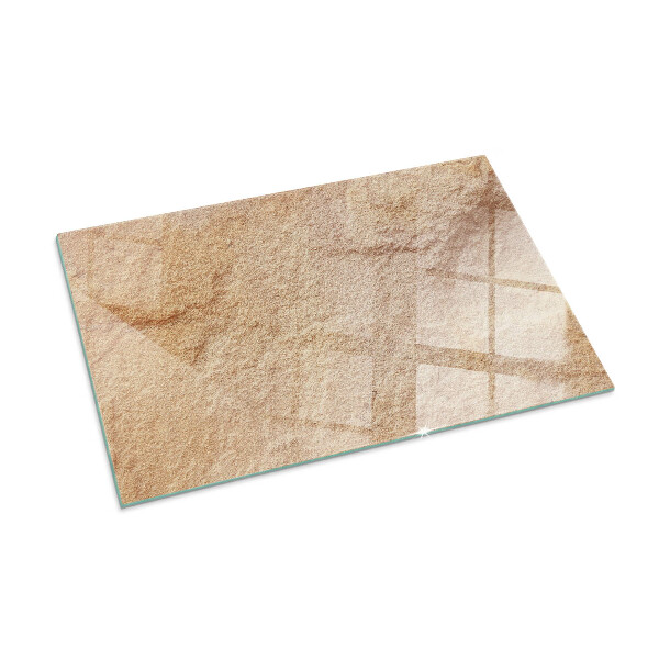 Dreptunghiulară sticlă sub șemineu Textură de piatră naturală