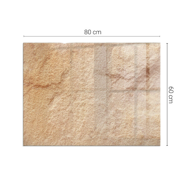 Dreptunghiulară sticlă sub șemineu Textură de piatră naturală