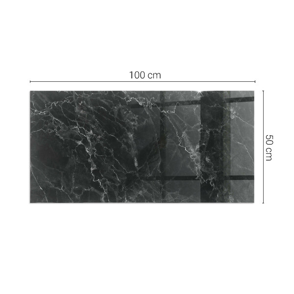 Dreptunghiulară protecție sub sobă Model elegant de marmură
