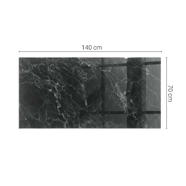 Dreptunghiulară protecție sub sobă Model elegant de marmură