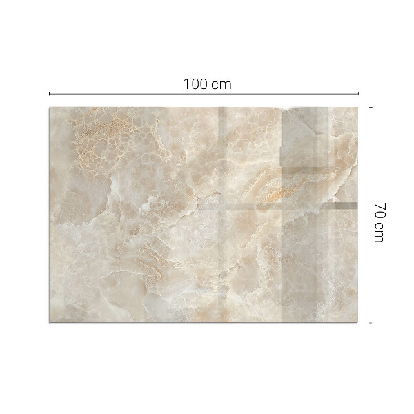 Dreptunghiulară sticlă sub șemineu Model de piatră naturală