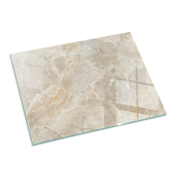 Dreptunghiulară sticlă sub șemineu Model de piatră naturală