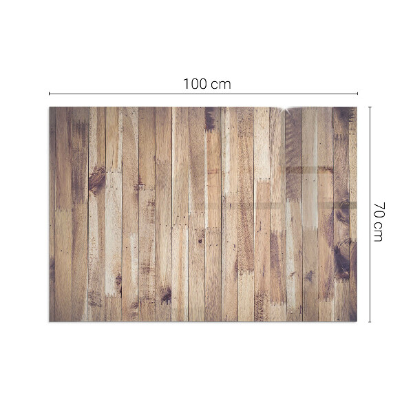 Dreptunghiulară sticlă sub șemineu Placă de lemn în machetă