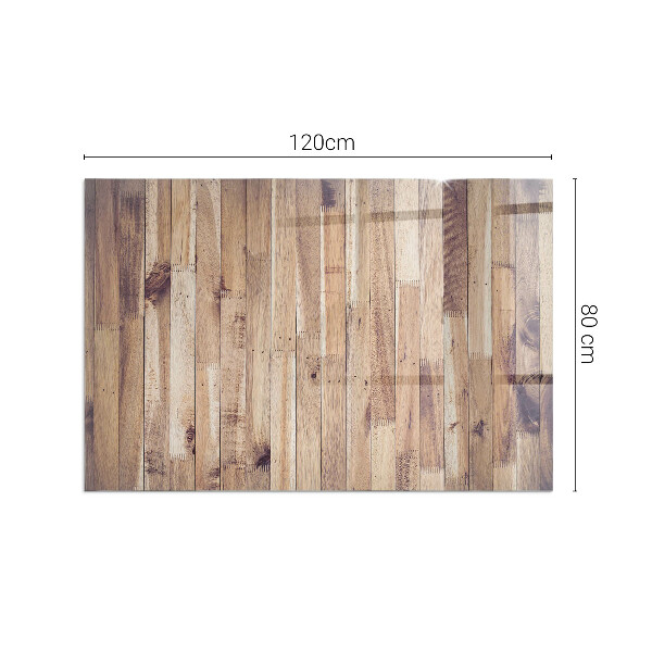 Dreptunghiulară sticlă sub șemineu Placă de lemn în machetă