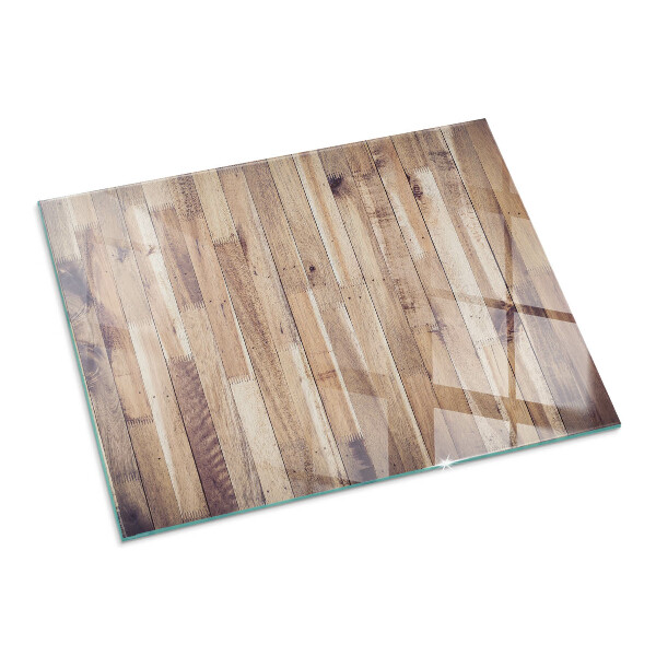 Dreptunghiulară sticlă sub șemineu Placă de lemn în machetă