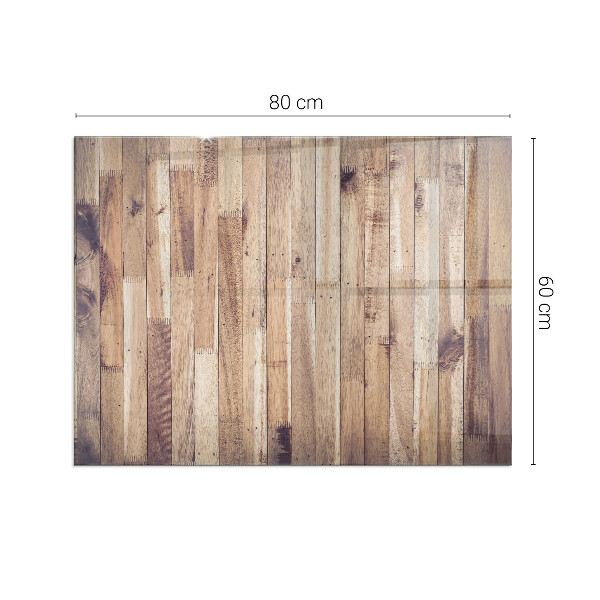 Dreptunghiulară sticlă sub șemineu Placă de lemn în machetă