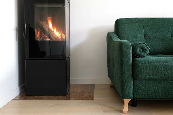 Dreptunghiulară protecție sub sobă Textură de rugină pe metal