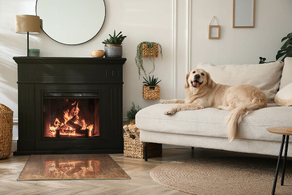 Dreptunghiulară protecție sub sobă Textură de rugină pe metal