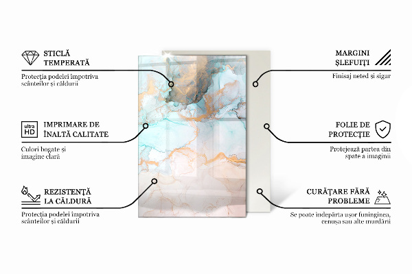 Dreptunghiulară sticlă sub șemineu Plăci în stil rustic