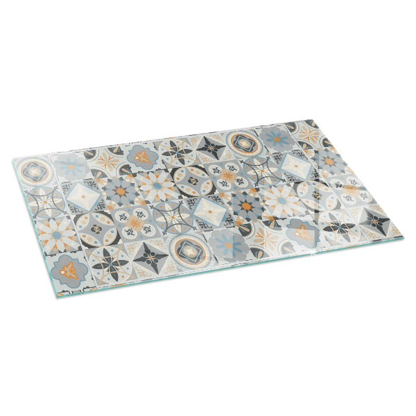 Dreptunghiulară protecție sub sobă Modele de mozaic în plăci