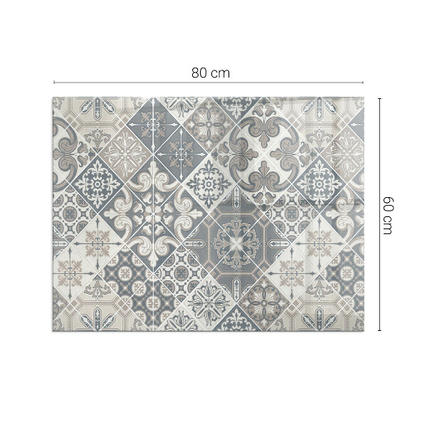 Dreptunghiulară sticlă sub șemineu Model decorativ de mozaic