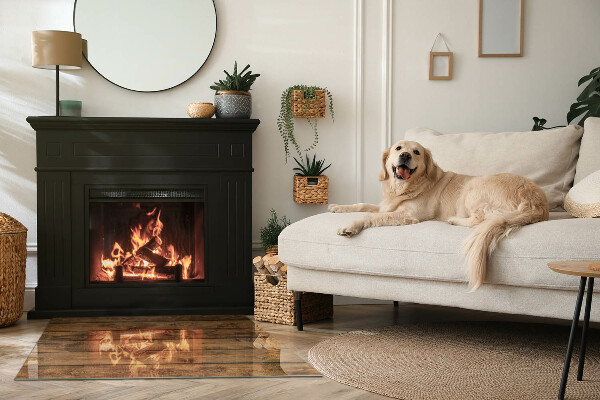 Dreptunghiulară protecție sub sobă Placă de lemn cu fibre