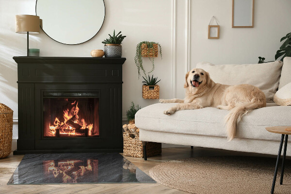 Dreptunghiulară protecție sub sobă Textura suprafeței pietrei