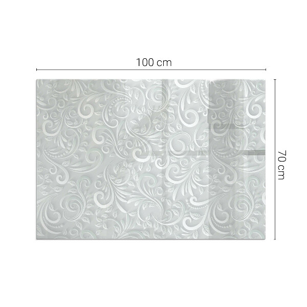 Dreptunghiulară sticlă securizată protecție sub sobă Model elegant de plante