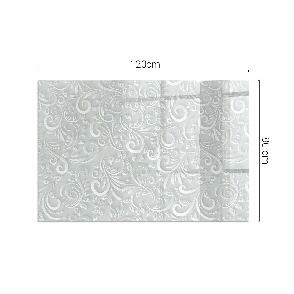 Dreptunghiulară sticlă securizată protecție sub sobă Model elegant de plante