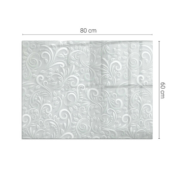 Dreptunghiulară sticlă securizată protecție sub sobă Model elegant de plante