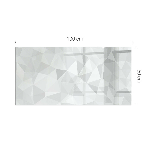 Dreptunghiulară sticlă securizată protecție sub sobă Model geometric abstract