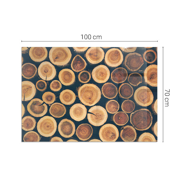 Dreptunghiulară sticlă sub șemineu Cutie cu lemn tăiat