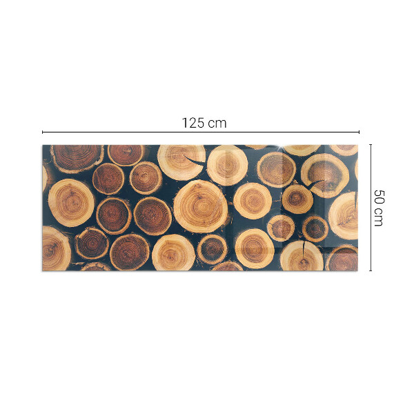 Dreptunghiulară sticlă sub șemineu Cutie cu lemn tăiat