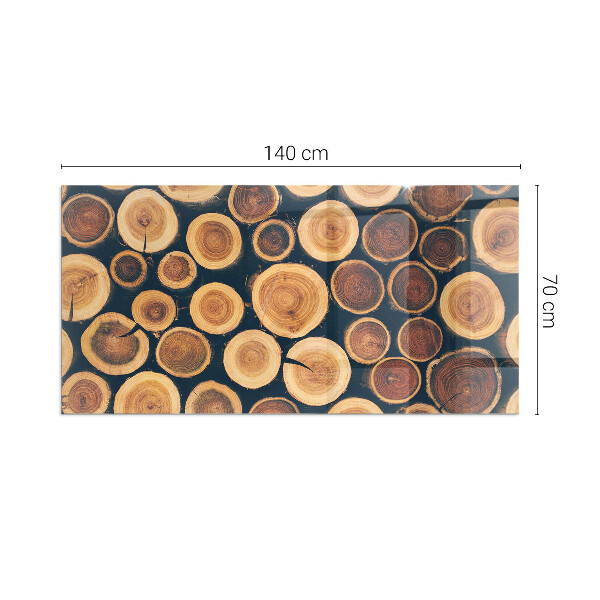 Dreptunghiulară sticlă sub șemineu Cutie cu lemn tăiat