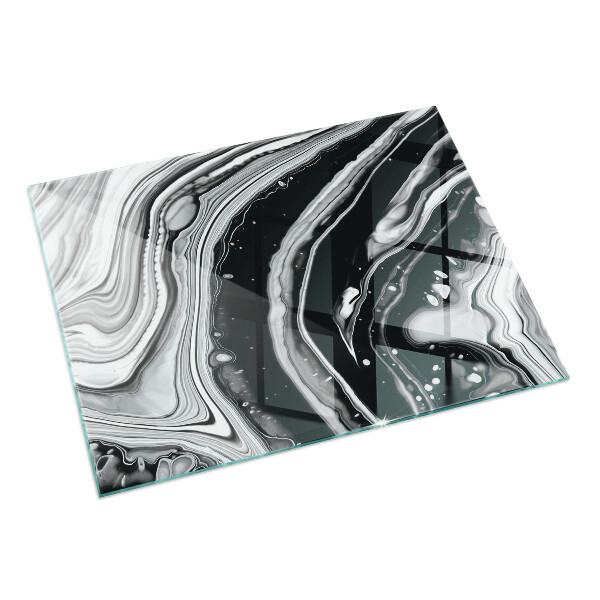 Dreptunghiulară protecție sub sobă Valuri și linii abstracte