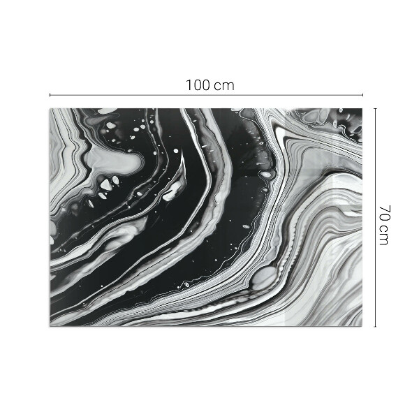 Dreptunghiulară protecție sub sobă Valuri și linii abstracte