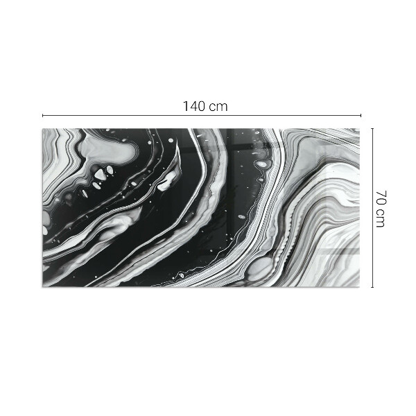 Dreptunghiulară protecție sub sobă Valuri și linii abstracte