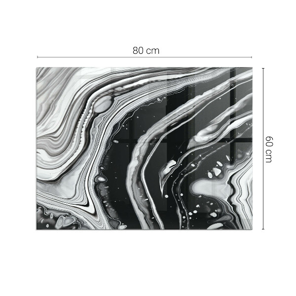 Dreptunghiulară protecție sub sobă Valuri și linii abstracte