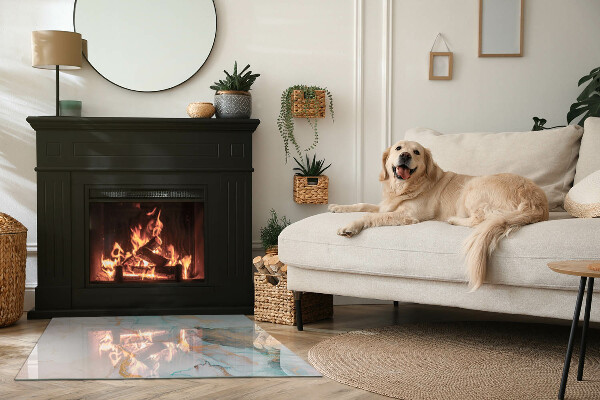 Dreptunghiulară protecție sub sobă Model fluid abstract