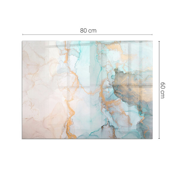 Dreptunghiulară protecție sub sobă Model fluid abstract