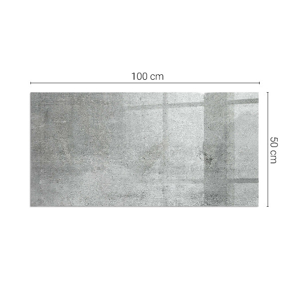 Dreptunghiulară sticlă securizată protecție sub sobă Textură de beton brut